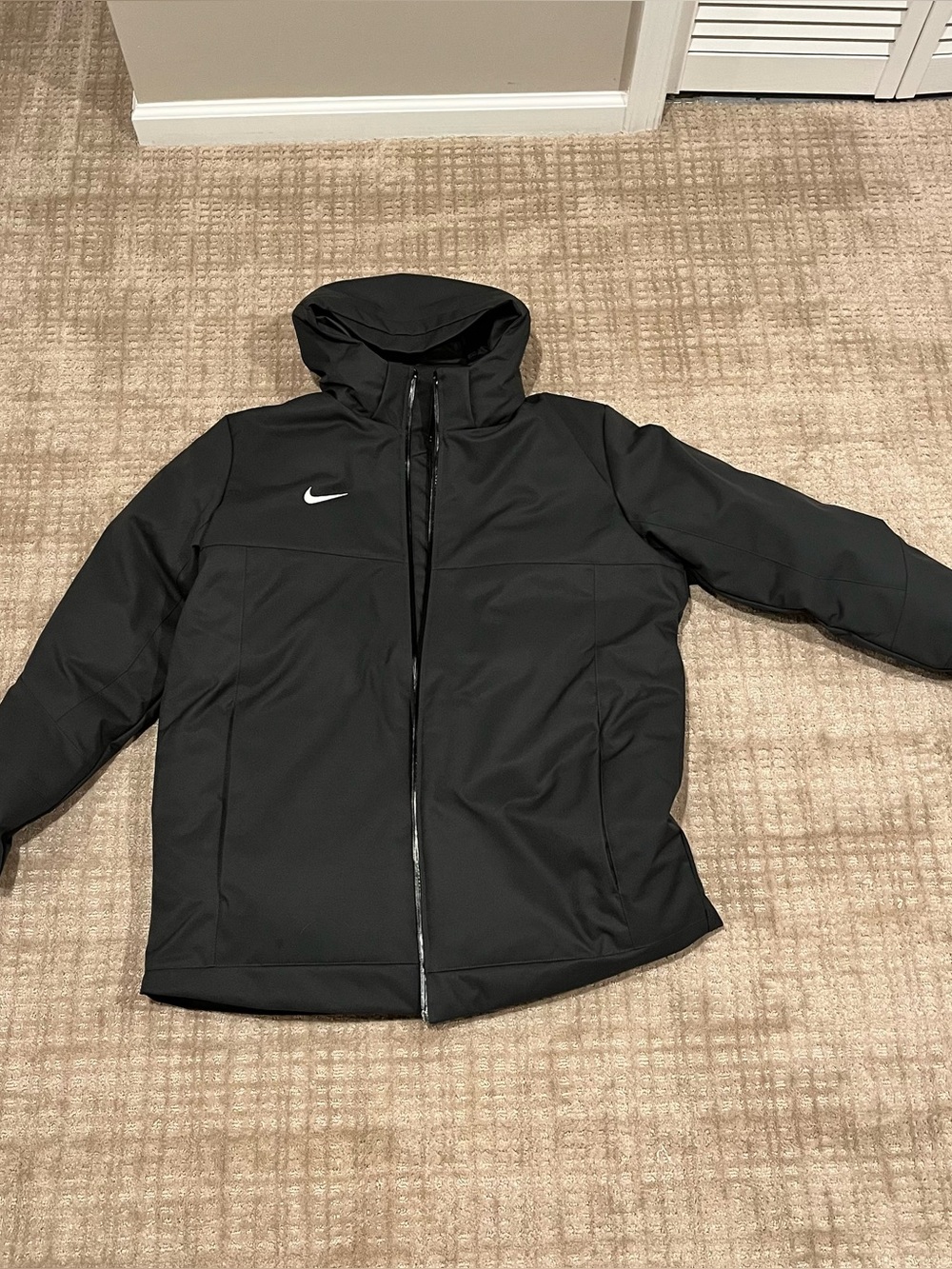 Nike 550 Down Hooded Parka Team Issue Storm Fit Gray Jacket Medium DJ6526-060 XL